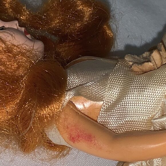 VTG 1940 COMPOSITE HARD PLASTIC MINIATURE SCARLET BELLE BRIDE DOLLS - Picture 15 of 16